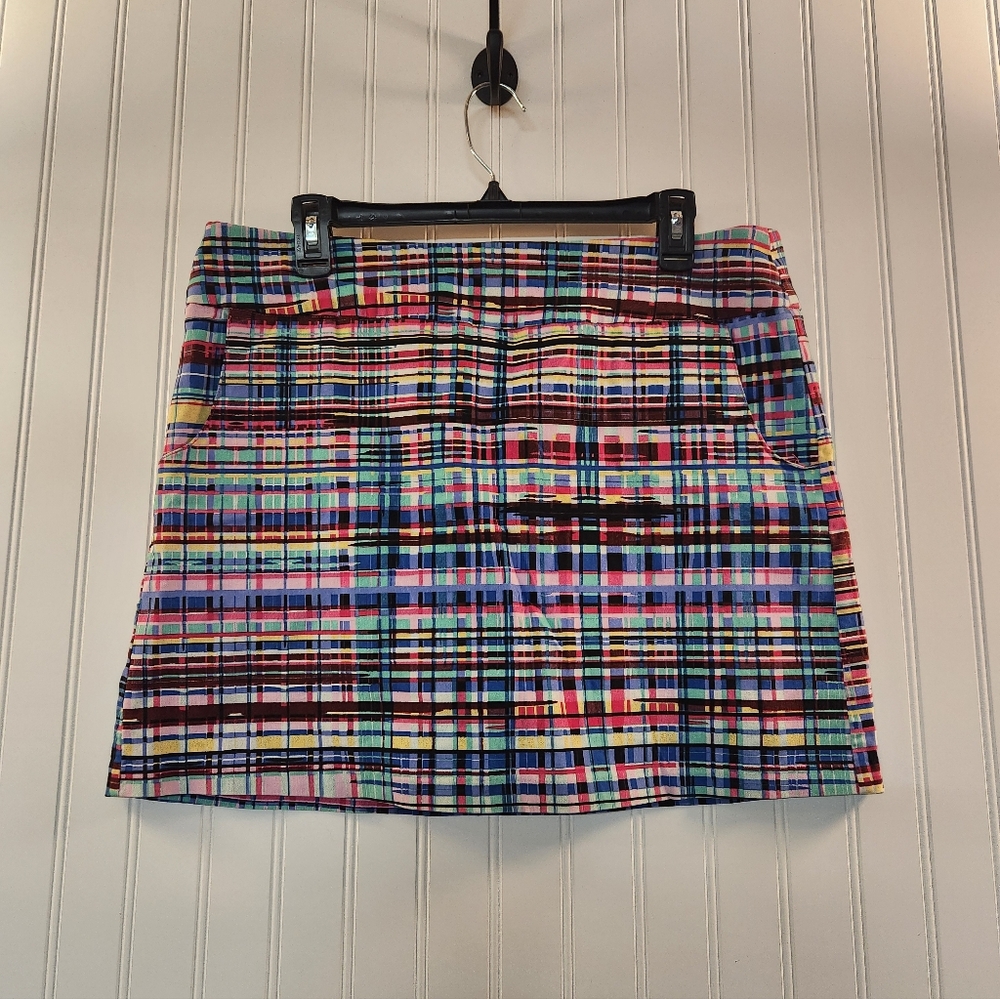 Zac & Rachel Women's Multicolor Pull On Active  Skort Size 14 Pickleball Tennis